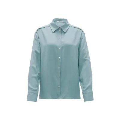 Abbildung von Opus Langarm Fuhla Hemdbluse, Damen, Größe: 44, Glacier blue