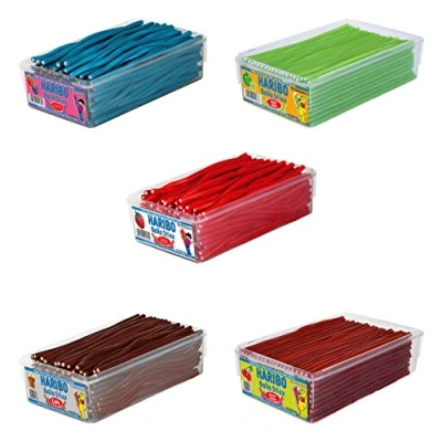 Abbildung von HARIBO Balla Stixx Set (ehemals Balla), Gummibärchen, Weingummi, Fruchtgummi, 5 Sorten, x 1125g