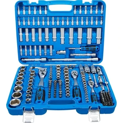 Abbildung von BGS Steckschlüssel Satz, Sechskant, 1/4&quot;, 3/8&quot;, 1/2&quot;, zöllig, 192 teilig
