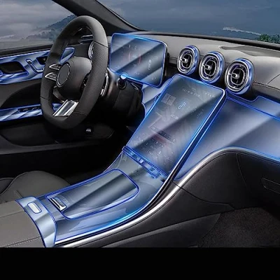Abbildung von SYUFRE Auto Innenraum Mittelkonsole Transparente TPU Schutzfolie Anti Kratz Reparatur Refit Aufkleber Zubehör,Für Mercedes Benz W206 C Klasse 2022