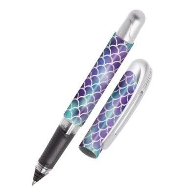 Abbildung von Online Tintenpatronen Rollerball College Shiny Dreams, Stift für Rechtshänder und Linkshänder, ergonomisches Griffstück, Tintenroller, Standard Tintenpatronen, inkl. Kombipatrone