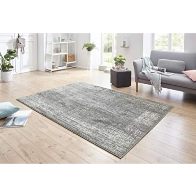 Abbildung von Hanse Home Teppich Elysium Used Look Kurzflor Modern Vintage Design Teppiche für Esszimmer, Wohnzimmer, Kinderzimmer, Flur, Schlafzimmer, Küche Grau Creme 120x170cm