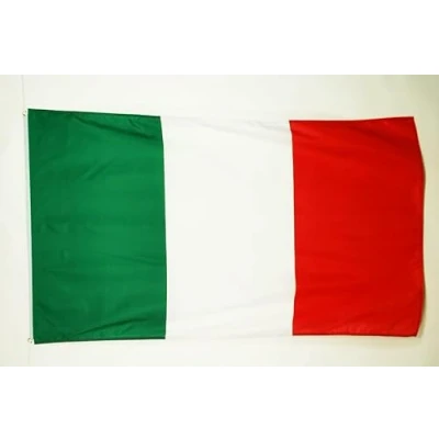 Abbildung von AZ FLAG Italien Flagge, 100% Polyester, mit integrierten Messingösen, 150 x 90 cm, 110 g, leuchtende Farben