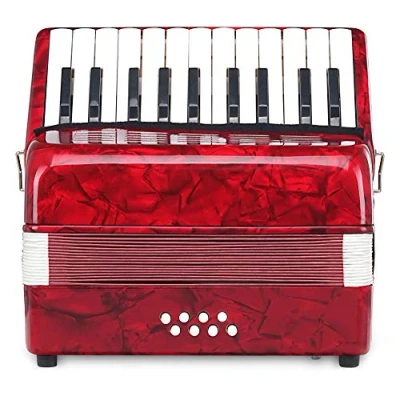 Abbildung von Classic Cantabile Secondo Junior 8 Bass Akkordeon (22 Diskanttasten, Basstasten, inkl. Tragerriemen und Gigbag) rot