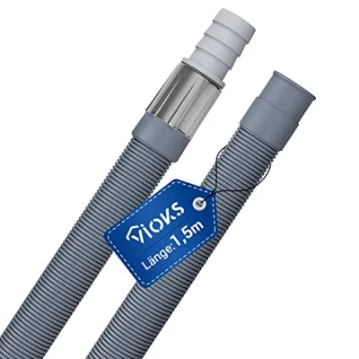 Abbildung von VIOKS Flexibler Abwasserschlauch Verlängerung 1,5m Ø19mm 22mm Universal Abfluss Ablaufschlauch für Waschmaschine, Geschirrspüler