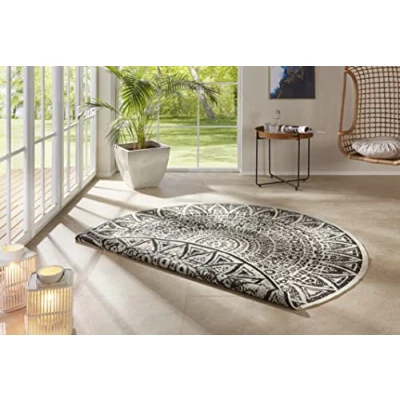 Abbildung von freundin Home Collection Teppich &quot;Lilja&quot;, rund, In &amp; Outdoor, Wendeteppich, Wetterfest, Balkon, Garten, Wohnzimmer