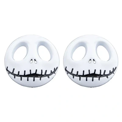 Abbildung von 2 Stück Skull Emblem Logo Aufkleber für alle Fahrzeuge Gepäckfächer Türen und Fenster (weiß)