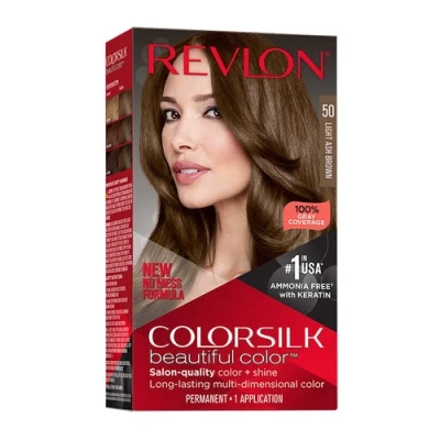 Abbildung von Revlon ColorSilk Beautiful Color 50 Light Ash Brown