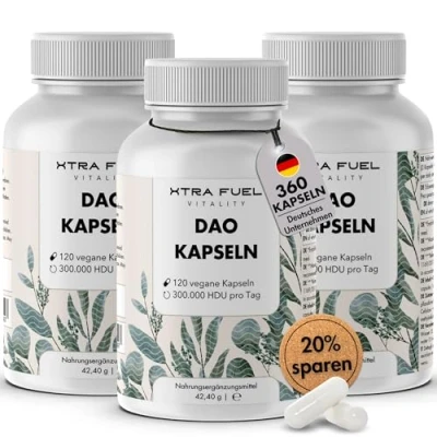 Abbildung von DAO DiAminOxidase 300.000 HDU Kapseln von XTRA FUEL 360 St
