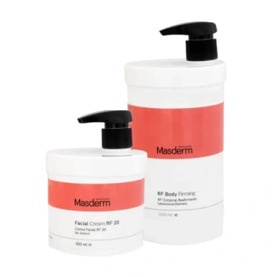 Abbildung von MASDERM 2 Pack Feuchtigkeitsspendende Gesichts und Körper Radiofrequenz Gel Creme Anti Falten Kavitationsleiter Hyaluronsäure Kollagen Professional 500ml 1 L