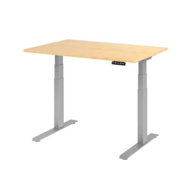 Abbildung von Hammerbacher Schreibtisch XDKB12 Ahorn/Silber