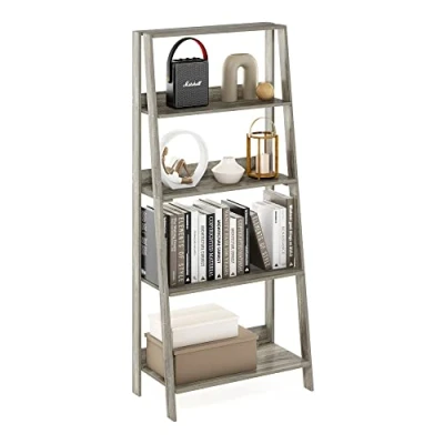 Abbildung von Furinno 5 stufiges Leiter Bücherregal, Französische Eiche