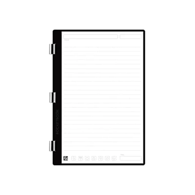 Abbildung von Rocketbook Pro liniertes Seitenpaket Scannable Notebook Papier Schreiben, Scannen, Löschen, Wiederverwenden, 20 linierte Blätter, Größe: 17,1 x 10,73 cm, AXSF2 E K, Weiß