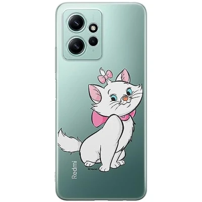 Abbildung von ERT GROUP Handyhülle für Xiaomi REDMI Note 12 4G Original und offiziell Lizenziertes Disney Muster Marie 007 optimal an die Form des Handy angepasst, teilweise transparent