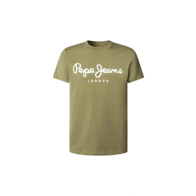 Abbildung von Pepe Jeans Original Stretch Tshirt print, Herren, Größe: Large, Military green