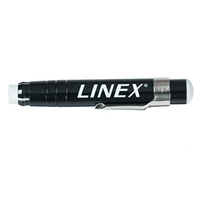 Abbildung von Linex Kreidehalter, für runde Kreiden bis 10 mm Durchmesser, mit Befestigungsclip, aus Metall, schwarz