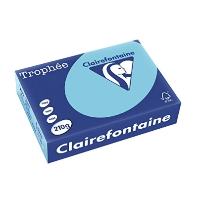 Abbildung von 4 x Clairefontaine Kopierpapier Trophee A4 210g/qm VE=250 Blatt blau