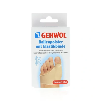 Abbildung von Gehwol Gelkissen Druckschutz Ballenpolster G mit Elastikbinde