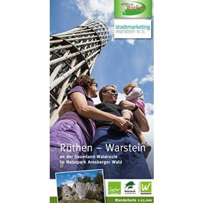 Abbildung von Wanderkarte Rüthen Warstein: an der Sauerland Waldroute im Naturpark Arnsberger Wald