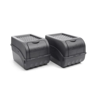 Abbildung von Novaliv Vorratsdose Kartoffelbox, Gemüsebox, Kartoffelkiste, 2x Aufbewahrungsbox 5L anthrazit, (Spar Set, 2 tlg), Hält das Gemüse länger frisch