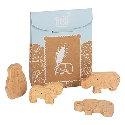 Abbildung von Kleine Fußhölzernespiele Tiere Cracker. 8dlg.
