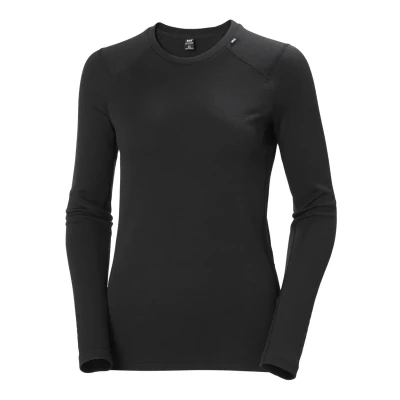 Abbildung von Helly Hansen LIFA Midweight CREW Langarmshirt, Damen, Größe: XS, Black