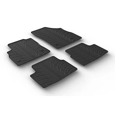 Abbildung von Gledring 0094 Fußmattensatz Gummi vorne und hinten 4 schwarz 750mm 550mm OPEL: Astra K Sports Tourer, Schrägheck