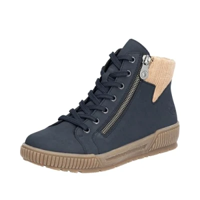 Abbildung von Rieker Montante Brasilia Sneaker high, Damen, Größe: 38, Bleu Schuhe