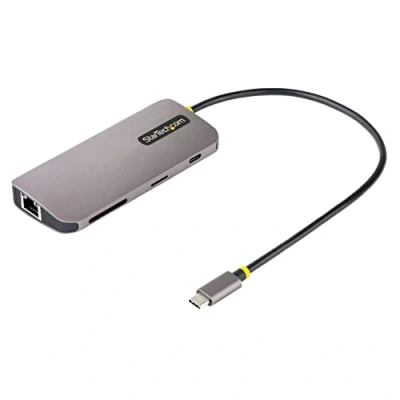 Abbildung von StarTech.com USB C Multiport Adapter, 4K 60Hz HDMI Anschluss, 5Gbit/s A Hub, auf HDMI, 100W PD, GbE, SD/MicroSD, 30cm Kabel, Reiseadapter, Thunderbolt 3 Dockingstation (115B USBC MULTIPORT)