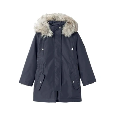 Abbildung von NAME IT Mädchen Nkfmilla Parka Jacket Long Noos Steppjacke, Dark Sapphire, 116