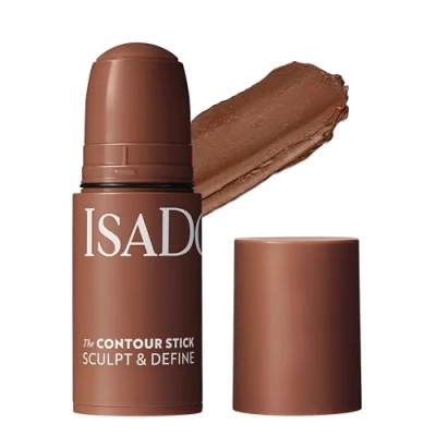 Abbildung von IsaDora Stick&#039;n Brush Contouring Stick mit Pinsel Matte Natürliche Kontur auch unterwegs Konturenstift Make Up 2 in1 Cream Contour und (Warm Mocha 36)