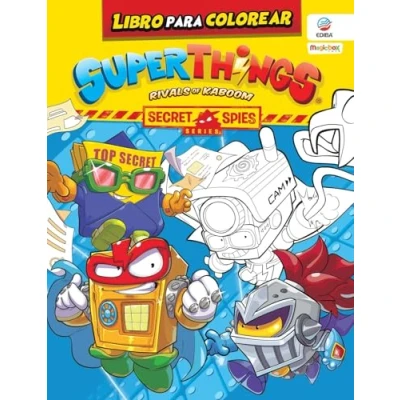 Abbildung von Libro para colorear Superthings Secret Spies Series España