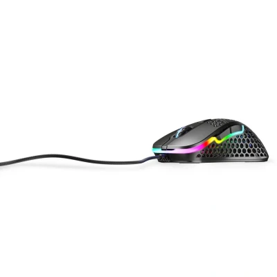 Abbildung von Xtrfy M4 RGB, Ultraleichte Kabelgebundene Gaming Maus, Ergonomisches Design für Rechtshänder, Pixart 3389 Sensor, Einstellbare RGB Beleuchtung, Black Edition