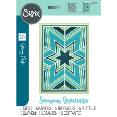 Abbildung von Sizzix Thinlits Stanzschablonen Set Cosmopolitan Christmas, Star Bright von Stacey Park, mehrfarbig, Einheitsgröße