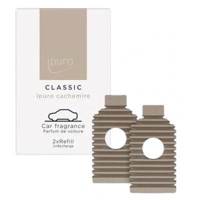 Abbildung von ipuro Classic Autoduft Cachemire EVA Refill 2x9g Eleganter Duft für Auto mit Rose, Johannisbeere und Zedernholz Langanhaltender Lufterfrischer Passend Autostecker Clip