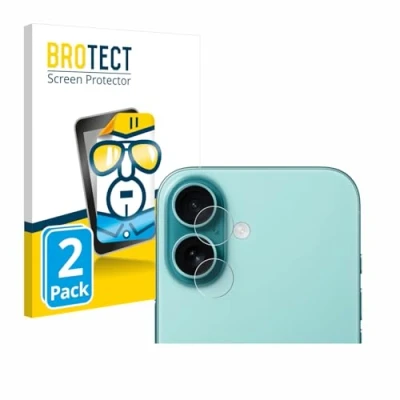 Abbildung von BROTECT (2 Stück Schutzfolie für Apple iPhone 16 (NUR Kameraschutz) Displayschutz Folie Ultra Klar