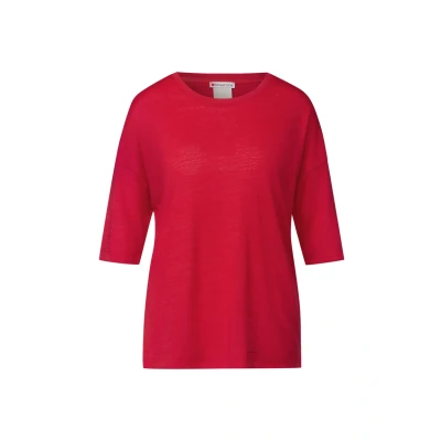 Abbildung von Street One LOOK Tshirt basic, Damen, Größe: 40, Rot