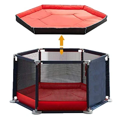 Abbildung von Star Ibaby Ultraleichter Laufstall aus Oxford Gewebe mit weichem Teppich, rutschfest, Marineblau