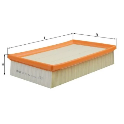 Abbildung von MAHLE ORIGINAL LX 1803 Luftfilter 56,9 173 266,0 Filtereinsatz VOLVO: V50, C30, S40 II