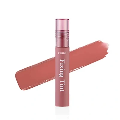 Abbildung von Etude House Fixierfarbe 4g Langanhaltender, hochpigmentierter flüssiger Lippenstift, Lippenfleck, wasserfest, leichtes, mattes Finish, volle Deckkraft (#08 Staubiges Beige)