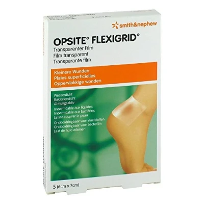 Abbildung von Opsite Flexigrid transparent Wundverb.6x7cm steril
