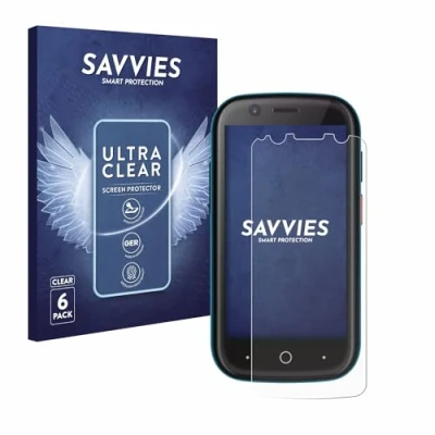 Abbildung von Savvies 6 Stück Schutzfolie für Unihertz Jelly 2 Displayschutz Folie Ultra Transparent