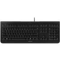Abbildung von CHERRY KC 1000, Kabelgebundene Tastatur, EU Layout (QWERTY), Plug &amp; Play über USB Anschluss, Flaches Design, Flüsterleiser Tastenanschlag, Schwarz