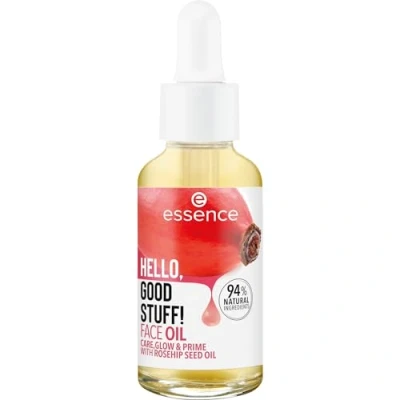 Abbildung von essence HELLO, GOOD STUFF! FACE OIL, Gesichtsöl, Transparent, feuchtigkeitsspendend, pflegend, strahlend, vegan, ohne Alkohol, Parabene, Mikroplastikpartikel, 1er Pack (30ml)