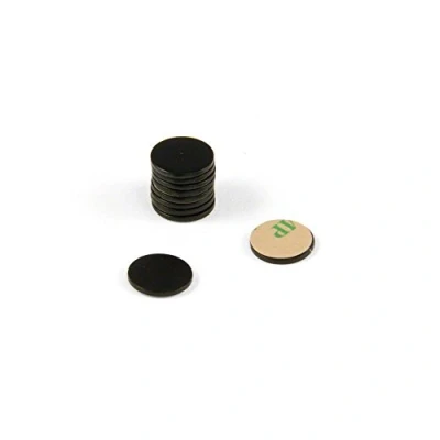 Abbildung von Schwarz Gestrichene Weichstahlscheibe Mit 3M Selbstkleber Für Kunst, Kunsthandwerk, Modellherstellung, Diy und Hobbys 10mm Durchmesser x 1mm Dicke Pack von 10
