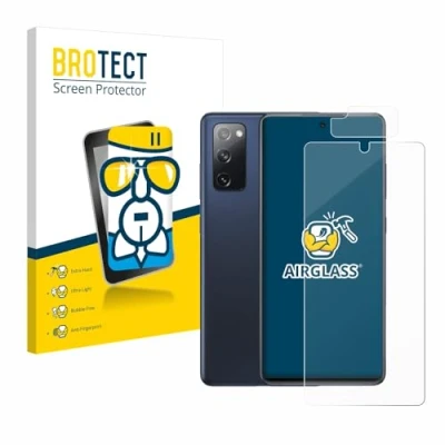 Abbildung von BROTECT Schutzglas für Samsung Galaxy S20 FE 5G (Display+Kamera) Schutzfolie Panzer Folie Glas [Extrem Kratzfest 9H, Anti Fingerprint,