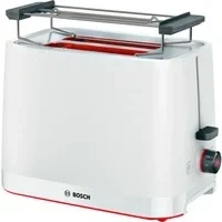 Abbildung von BOSCH Toaster &quot;MyMoment TAT3M121&quot;, 2 Schlitze, für Scheiben, 950 W, entnehmbarer Brötchenaufsatz, Auftaufunktion, Brotzentrierung, AutoOff