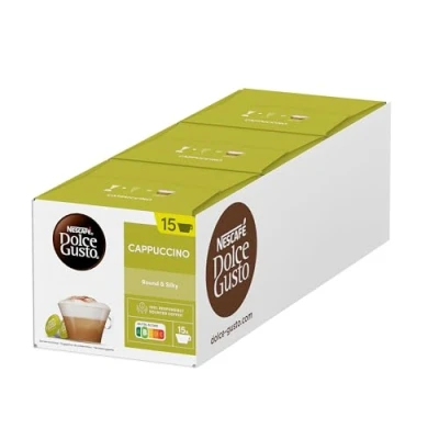 Abbildung von NESCAFÉ DOLCE GUSTO Cappuccino Kaffeekapseln 3er Vorratspack (3 x 15 Portionen)