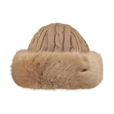Abbildung von Barts Unisex Fur Cable Bandhat Wintermütze, Hellbraun, Uni