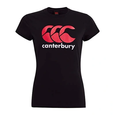 Abbildung von Canterbury Damen Logo T Shirt, Schwarz, 34